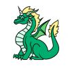 Morgan Seaberg (Tired but happy green dragoncorn)