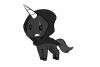 Shadowy Cloaked Unicorn with a Scar