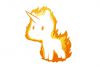 Flame Unicorn made of fire